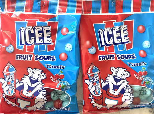 2 BAGS! LIMITED STOCK! Canel’s ICEE Fruit Sours, 4 oz