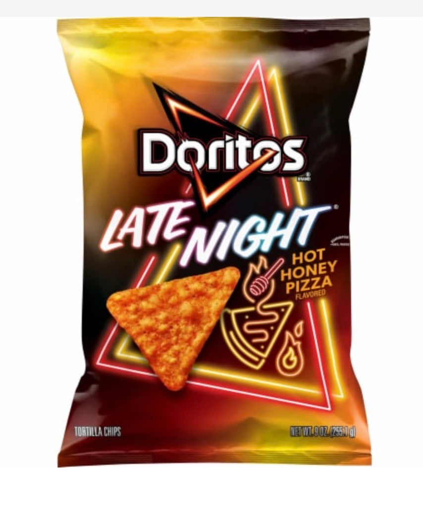 2 PACK! NEW! Doritos Late Night Hot Honey Pizza Chips, 9 oz