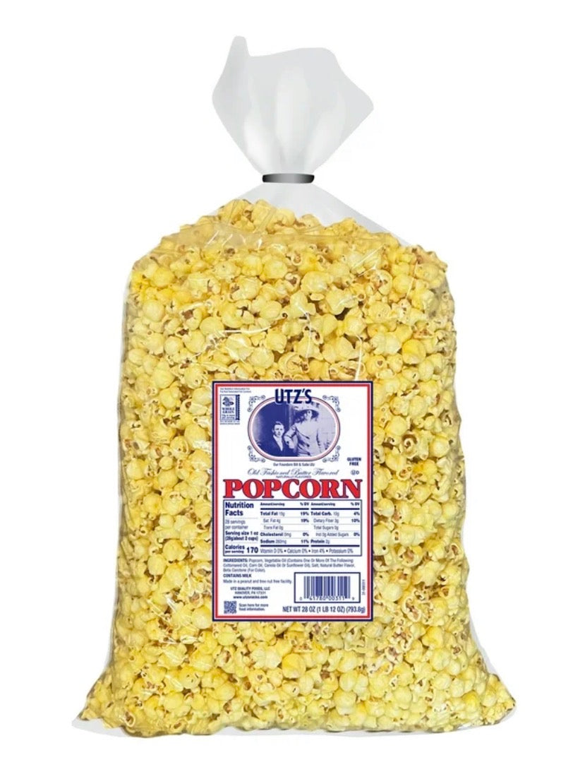 NEW! UTZ Old Fashioned Butter Flavored Popcorn, 1 lb 12 oz Bag! GLUTEN FREE!