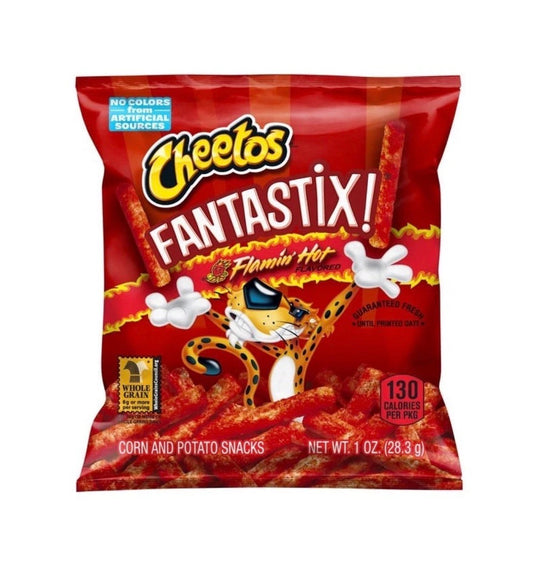 104 BAGS! NEW! Cheetos Fantastix Flamin’ Hot, 1 oz