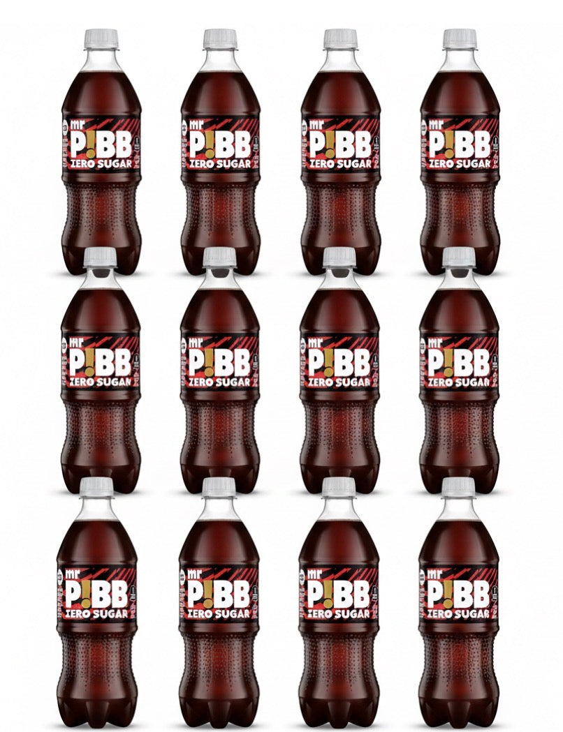 12 PACK! NEW! Mr. Pibb ZERO SUGAR Soda, 20 oz Bottles