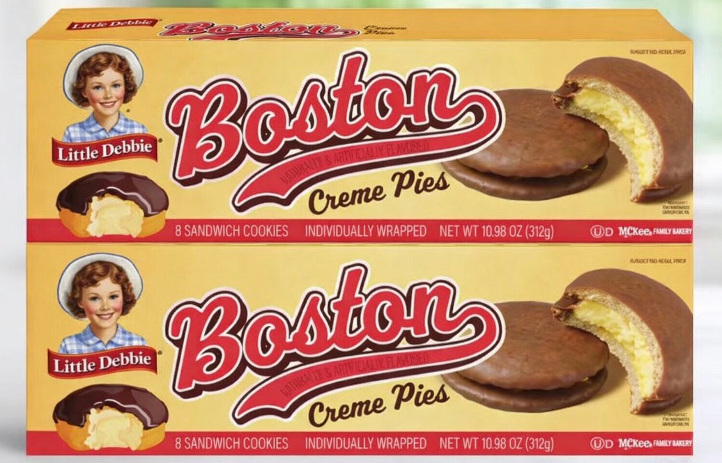 2 BOXES! NEW! Little Debbie Boston Creme Pies, 8 ct