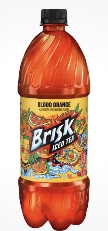 15 PACK! NEW! Brisk Blood Orange Iced Tea, 1 Liter Bottles