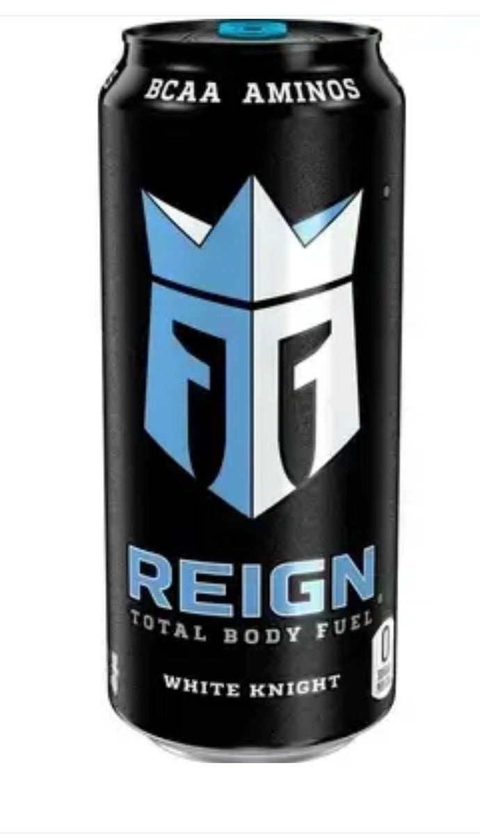 12 PACK! NEW! 2026! REIGN White Knight Energy Drink, 16 oz Cans