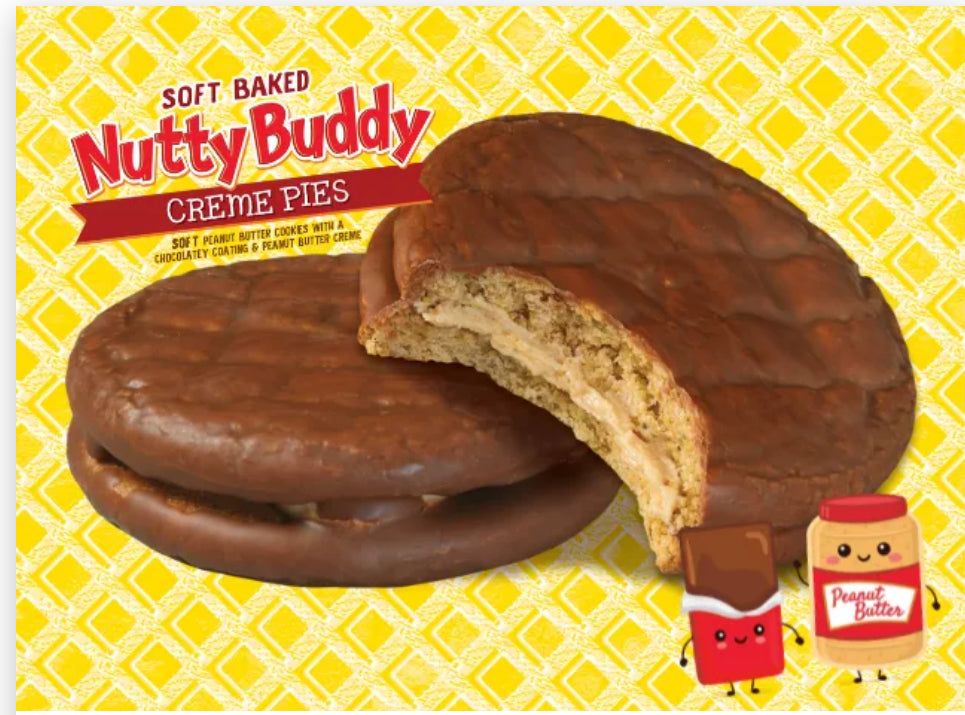 NEW! 2 BIG PACKS! Little Debbie Nutty Buddy Creme Pies, FREE EXPEDITED SHIPPING!