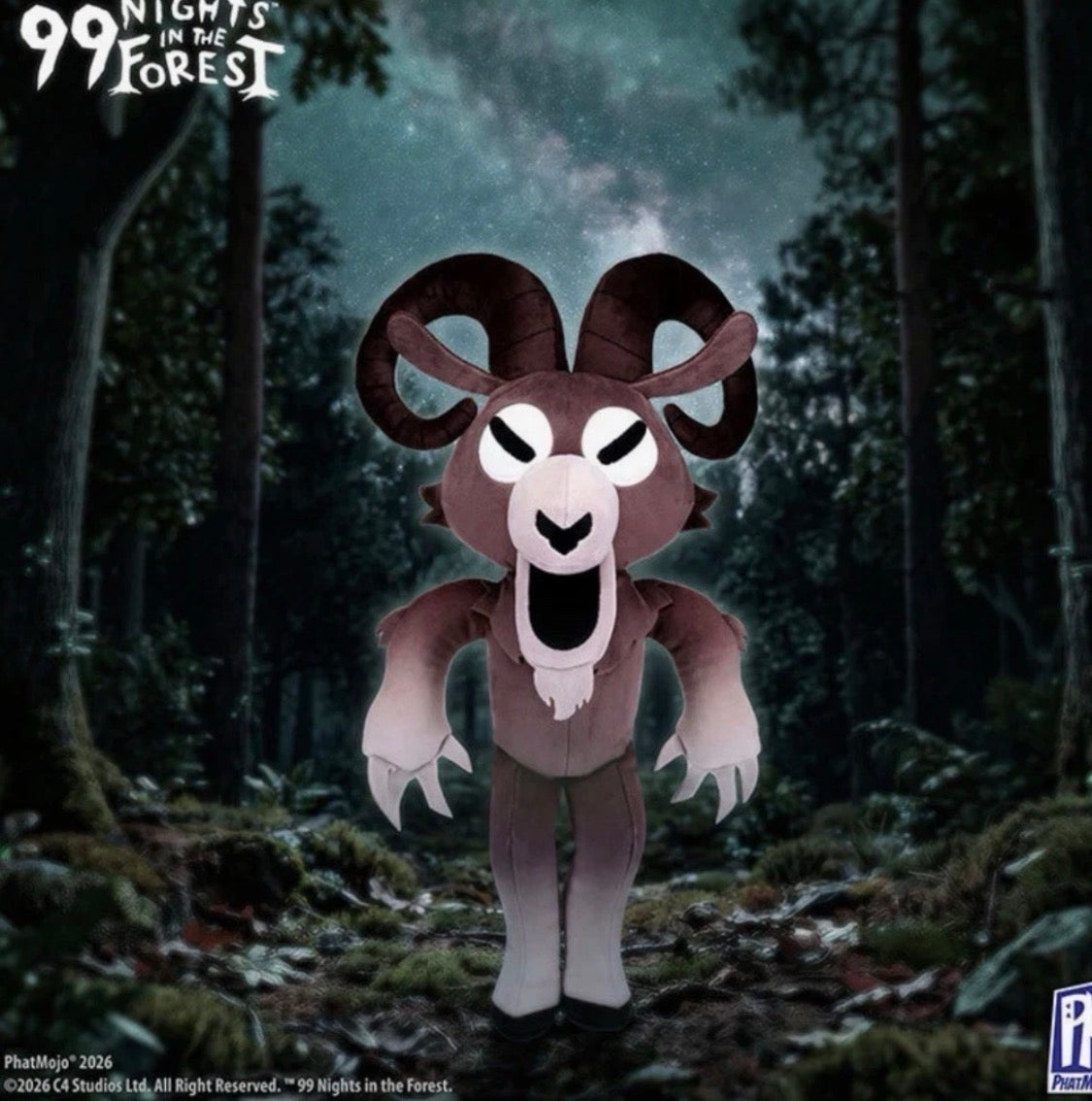 NEW! 99 Nights In The Forest 12.5” Deluxe Plush - Ram, WITH DLC CODE!