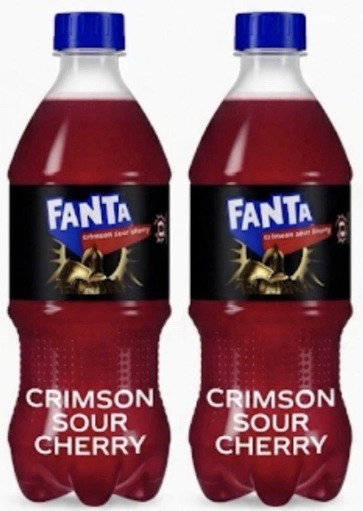 2 PACK! NEW! FANTA XBOX CRIMSON SOUR CHERRY SODA, 20 OZ BOTTLES