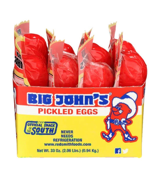 12 PACK! Big John’s Pickled Eggs, Individually Wrapped