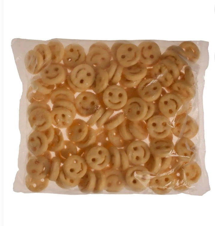 24 LBS! School Smiley Fries, SHIPS FROZEN!