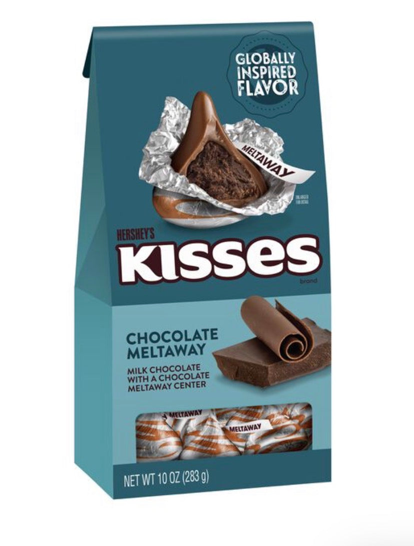 SHIPS COOL! 2 PACK! NEW! HERSHEY'S KISSES Chocolate Meltaway, 10 oz