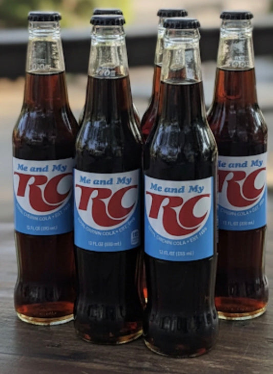 6 PACK! RC Cola Made With Real Sugar, 12 oz Glass Bottles