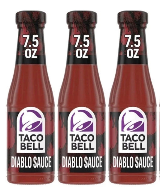 3 PACK! Taco Bell Diablo Sauce, 7.5 oz, FREE SHIPPING!