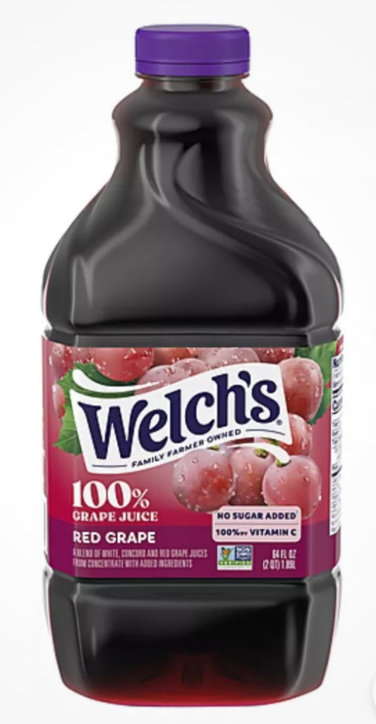 Welch’s 100% Red Grape Juice, 64 Oz, SAME DAY SHIPPING!