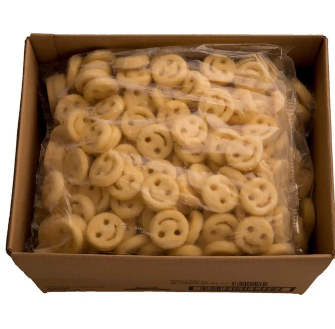 24 LBS! School Smiley Fries, SHIPS FROZEN!