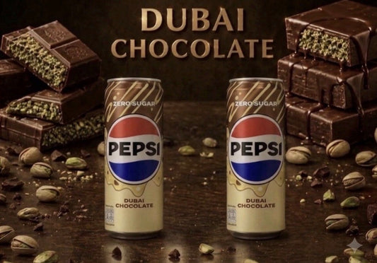 2 PACK! NEW! Pepsi Dubai Chocolate Soda, ZERO SUGAR, FROM THAILAND,LIMITED STOCK
