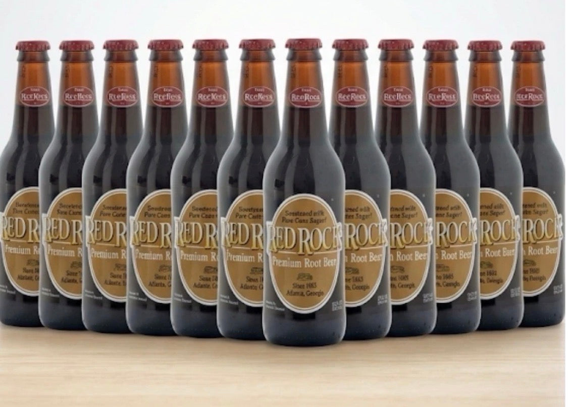 12 PACK! NEW! Red Rock Premium Root Beer, 12 oz Glass Bottles