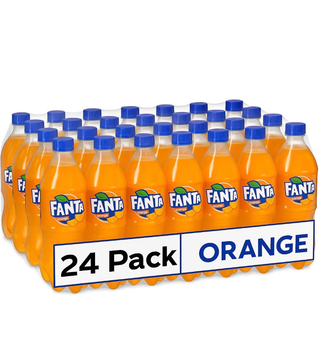 24 PACK! FANTA ORANGE SODA, 20 OZ BOTTLES