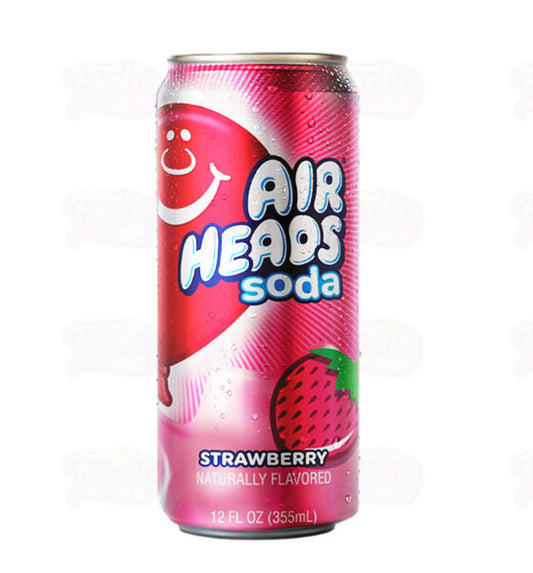 6 PACK! NEW! Airheads Strawberry Soda, 12 oz Cans, FREE SHIPPING!