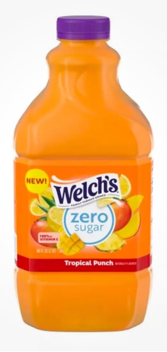NEW! Welch’s Zero Sugar Tropical Punch, 64 oz, FREE EXPEDITED SHIPPING!