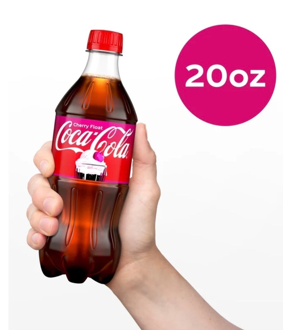 24 PACK! NEW! Coca-Cola Cherry Float Soda, 20 oz Bottles