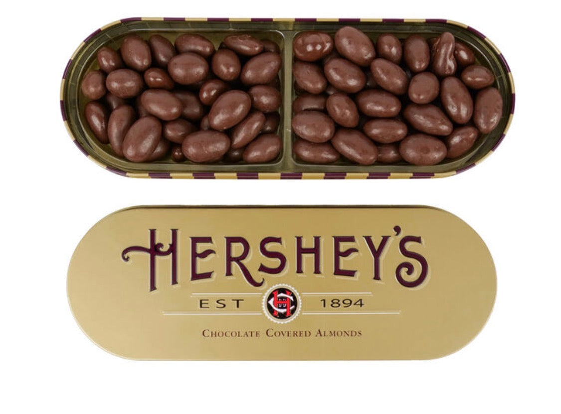 NEW! 2026! HERSHEY’S Milk Chocolate Covered Almonds, 16 oz Gift Tin, SHIPS COOL!