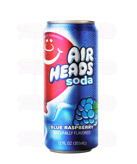 6 PACK! NEW! Airheads Blue Raspberry Soda, 12 oz Cans, FREE SHIPPING!