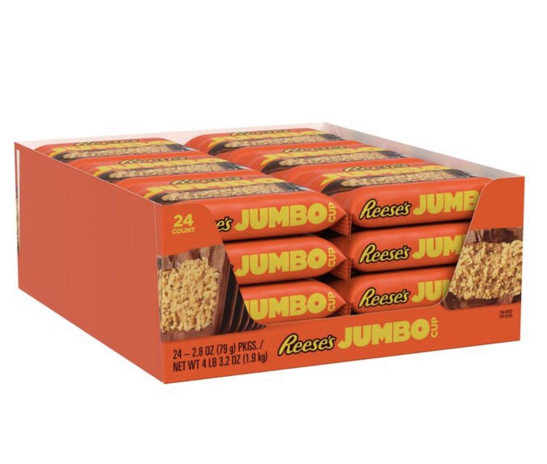 24 PACK! NEW! 2026! REESE'S Jumbo Cup, 2.8 oz, SHIPS COOL!